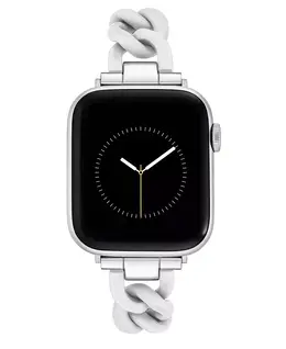 Женский браслет с пластиковыми звеньями-цепочками для Apple Watch 42 мм (только Series 1-3) и 44/45/46/49 мм (Ultra и Ultra 2) Nine West, мультиколор 15991353 | white, silver-tone