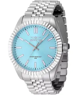 Мужские часы 48906 Specialty Quartz 3 Hand с голубым циферблатом Tiffany Invicta, серебряный 22296646 | silver