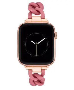 Женский браслет с пластиковыми звеньями-цепочками для Apple Watch 42 мм (только Series 1-3) и 44/45/46/49 мм (Ultra и Ultra 2) Nine West, мультиколор 15991353 | pink, rose gold-tone