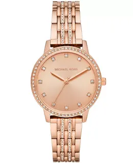 Женские часы-браслет Melissa Rose из нержавеющей стали с позолотой, 35 мм Michael Kors 12657454 | rose gold