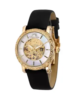 Женские часы Liza Automatic с кожаным ремешком, покрытым сатином, 691BLIL Porsamo Bleu, золотой 16205186 | gold