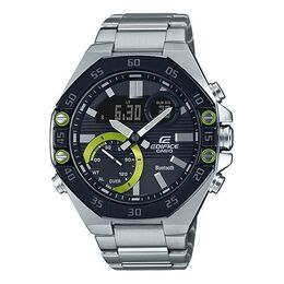 Часы Casio Waterproof Sports EDIFICE Mens Silver Analog/Digital Combo, серебряный ecb-10ydb-1a | silver