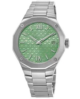 Baume & Mercier Riviera Green Dial Rubber Strap Women's Watch 10611
