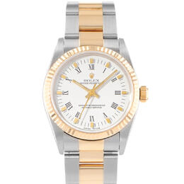 Pre-owned Rolex Oyster Perpetual White Dial Ladies Watch Ref 67513 WRO