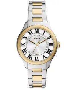 Женские часы Gilmore Three-Hand Date с двухцветным корпусом из нержавеющей стали, 38 мм Fossil, золотой 20717198 | gold-tone