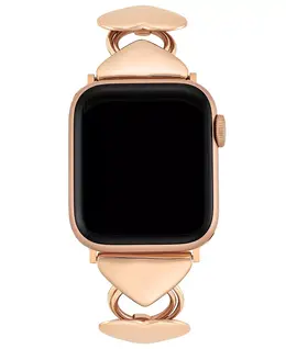 Женский браслет с металлическими звеньями в форме сердца для Apple Watch 42 мм (Series 10) и 38/40/41 мм Anne Klein, розовый 16638513 | rose gold-tone