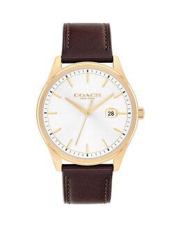 Наручные часы Oliver с кожаным ремешком, 41 мм Coach, мультиколор 5664914 | white/brown