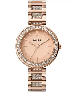 Женские часы Karli Three Hand из розового золота, нержавеющая сталь, 34 мм Fossil, золотой 12455121 | rose gold