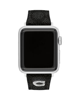 Ремешок для Apple Watch Black Signature Canvas, 38/40/41 мм Coach, черный 5453409 | black