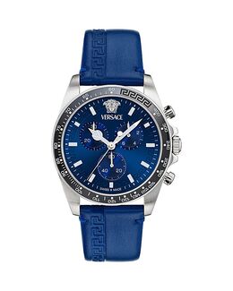 Грека Chrono Wave хронограф, часы, 43 мм Versace, синий 5465502 | blue/blue
