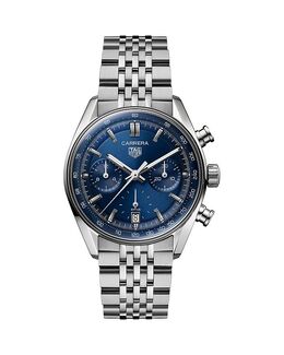 Каррера Тимлесс Автоматические Часы, 39 мм Tag Heuer, синий 5551135 | blue/silver
