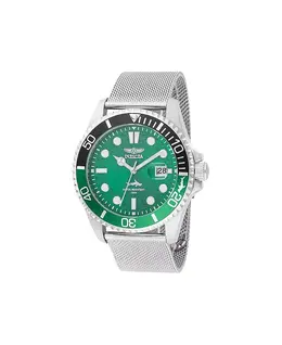 Мужские часы 47174 Pro Diver Quartz Multifunction с зеленым циферблатом Invicta, серебряный 21894358 | silver