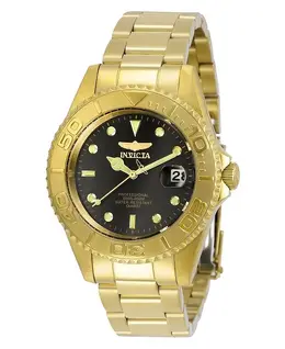 Мужские часы Pro Diver Quartz 3 Hand Black Dial 29939 Invicta, золотой 21859159 | gold