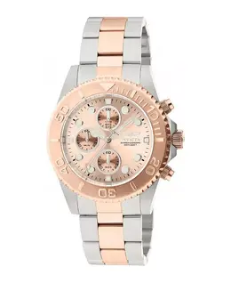 Мужские часы 1775 Pro Diver Quartz Chronograph с розовым золотым циферблатом Invicta, золотой 22300211 | gold