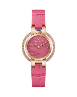 Классические часы Rubiyat, 31 мм Bulova, розовый 5488534 | pink/pink