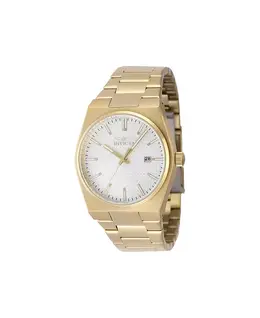 Мужские часы 48400 Speedway Quartz с серебристым циферблатом и тремя стрелками Invicta, золотой 21370379 | gold
