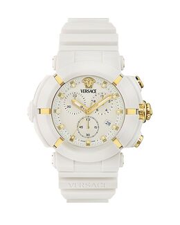 Real Active Chronograph Watch, 45mm Versace, белый 5465517 | white/white
