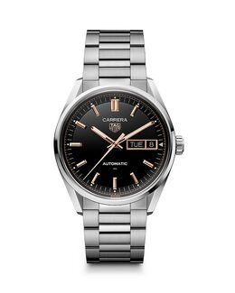 Часы Carrera Automatic, 41 мм Tag Heuer, черный 5551144 | black/silver