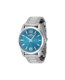 Мужские часы 48495 Celestial Quartz с тремя стрелками и светло-голубым циферблатом Invicta, серебряный 22245585 | silver