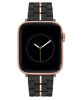 Женский браслет с резиновыми звеньями для Apple Watch 42 мм (Series 10) и 38/40/41 мм Nine West, черный 15991354 | black