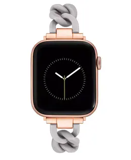 Женский браслет с пластиковыми звеньями-цепочками для Apple Watch 42 мм (только Series 1-3) и 44/45/46/49 мм (Ultra и Ultra 2) Nine West, мультиколор 21070733 | gray, rose gold-tone