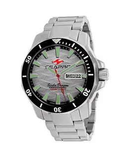 Мужские часы Scuba Dragon Diver Limited Edition с серебристым циферблатом, водонепроницаемостью 1000 метров - SP8312S Seapro, серебряный 22165694 | silver
