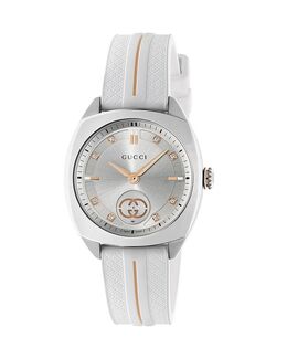 Часы Interlocking, 29 мм Gucci, белый 5569527 | silver/white