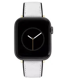 Женский ремешок для Apple Watch 42 мм (Series 10) и 38/40/41 мм из искусственной кожи с текстурой Saffiano Nine West, мультиколор 15991342 | white, black