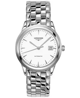 Мужские швейцарские автоматические часы Flagship на стальном браслете 38 мм Longines, белый 10145255 | no color