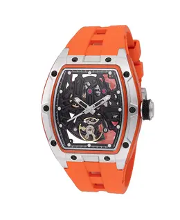 Мужские часы 49033 S1 Rally Automatic с черным циферблатом и тремя стрелками Invicta, оранжевый 22472908 | orange