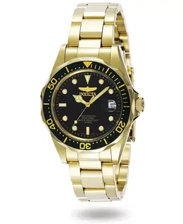 Мужские часы Pro Diver Quartz 3 Hand, модель 8936, черный циферблат Invicta, золотой 21173074 | gold