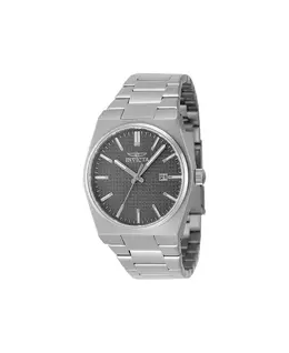 Мужские часы 48391 Speedway Quartz 3 Hand с угольным циферблатом Invicta, серебряный 21248740 | silver