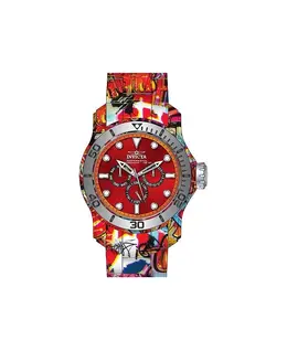 Мужские часы Pro Diver 47853 с кварцевым хронографом, черный, оранжевый, красный циферблат Invicta 21260325 | red