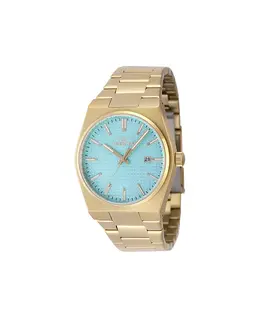 Мужские часы Speedway Quartz 3 Hand с голубым циферблатом, модель 48401 Invicta, золотой 21343748 | gold