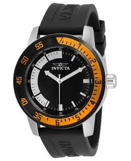 Мужские часы 34014 Specialty Quartz Multifunction с черно-белым циферблатом Invicta, черный 21894373 | black
