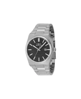 Мужские часы 48389 Speedway Quartz 3 Hand с черным циферблатом Invicta, серебряный 20977474 | silver