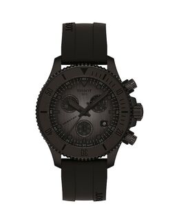 Морские часы Seastar 1000 с кварцевым механизмом и хронографом, 38 мм Tissot, черный 5627556 | black/black
