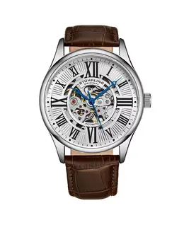Мужские кожаные часы с коричневым ремешком 42 мм Stuhrling, коричневый 10540862 | brown