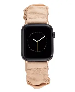 Женский скраби-браслет для Apple Watch 42 мм (Series 10) и 38/40/41 мм из натуральной кожи бежевого цвета Anne Klein, розовый 13422875 | blush