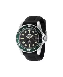 Мужские часы Pro Diver Quartz 3 Hand с черным циферблатом, модель 48214 Invicta, черный 22282848 | black