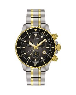 Морские часы Seastar 1000 с кварцевым механизмом и хронографом, 38 мм Tissot, черный 5627553 | black/two tone