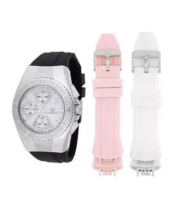Часы Techomarine Women's TM-124032 Cruise Original Quartz Chronograph с белым циферблатом Technomarine, черный 22869326 | black