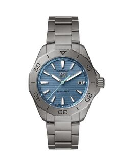Акварейсер Solargraph, часы, 40 мм Tag Heuer, серебряный 5551138 | blue/silver