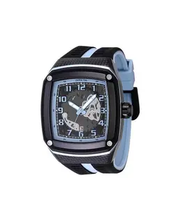 Мужские часы Invicta Racing Quartz Multifunction 48066 с синим и стальным циферблатом, черный 21858602 | black