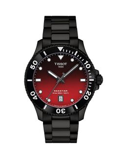 Часы Seastar 1000, 40 мм Tissot, черный 5558413 | red/black
