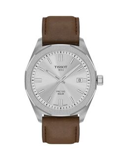 PRC100 Солнечные часы, 39 мм Tissot, серебряный 5538650 | silver/brown
