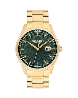 Оливер, часы, 41 мм Coach, зеленый 5664911 | green/gold
