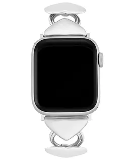 Женский браслет с металлическими звеньями в форме сердца для Apple Watch 42 мм (Series 10) и 38/40/41 мм Anne Klein, серый 16638513 | silver-tone