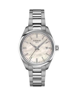 Часы PR 100, 34 мм Tissot, белый 5390097 | mother of pearl/silver