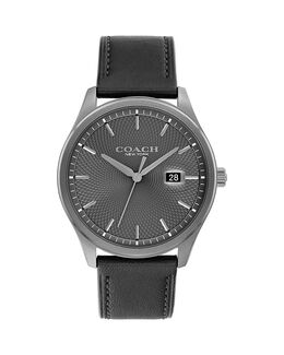 Наручные часы Oliver с кожаным ремешком, 41 мм Coach, серый 5664915 | gray/black
